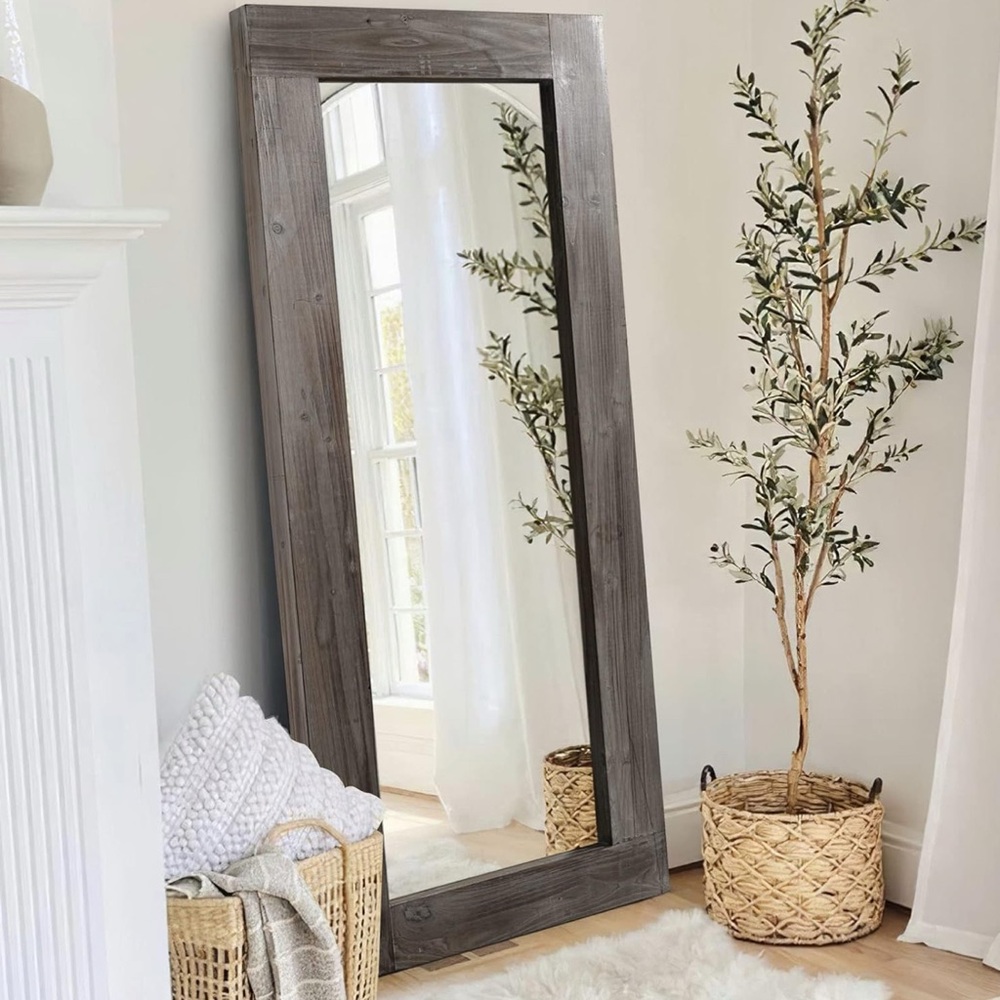 Elevens 58''×24" Full Length Wooden Mirror Farmhouse Style
